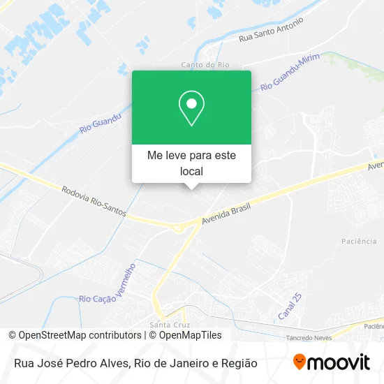 Rua José Pedro Alves mapa