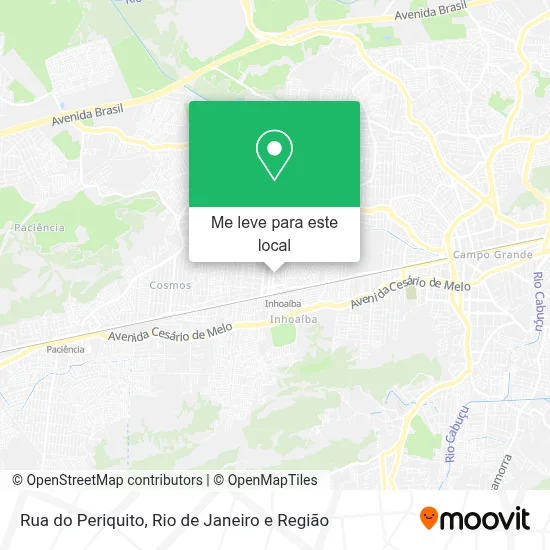 Rua do Periquito mapa