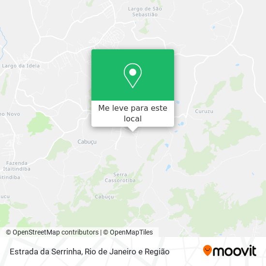 Estrada da Serrinha mapa