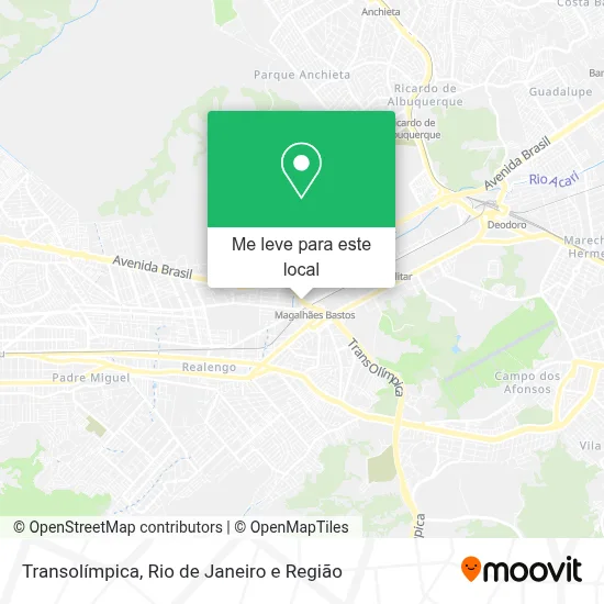 Transolímpica mapa
