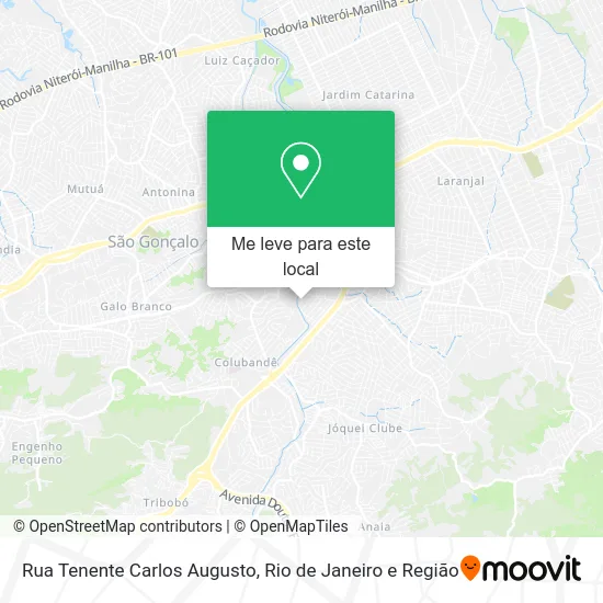 Rua Tenente Carlos Augusto mapa
