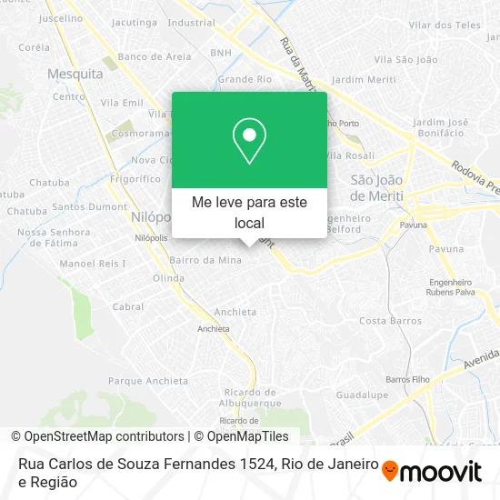 Rua Carlos de Souza Fernandes 1524 mapa