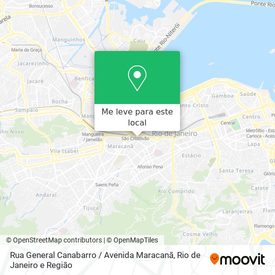 Rua General Canabarro / Avenida Maracanã mapa