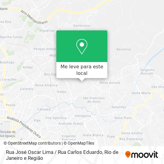 Rua José Oscar Lima / Rua Carlos Eduardo mapa
