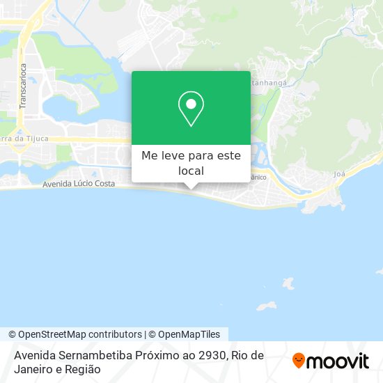 Avenida Sernambetiba Próximo ao 2930 mapa