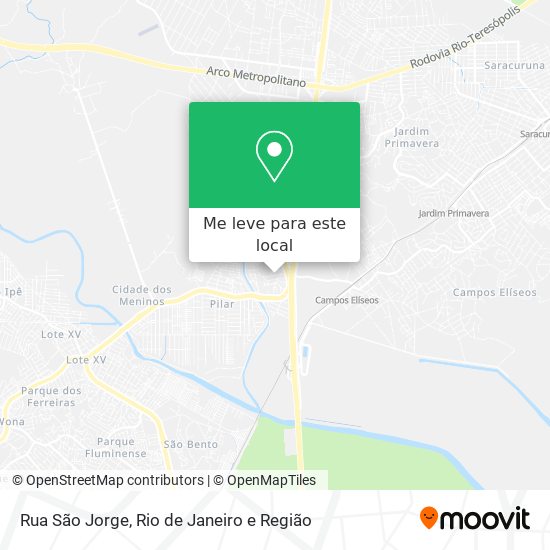 Rua São Jorge mapa