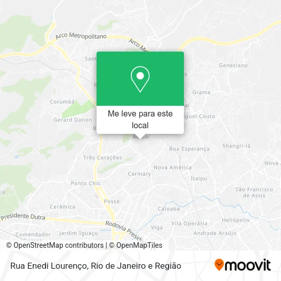 Rua Enedi Lourenço mapa
