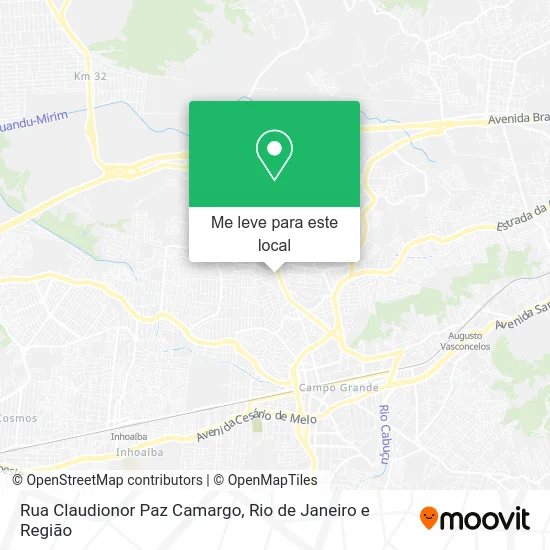 Rua Claudionor Paz Camargo mapa