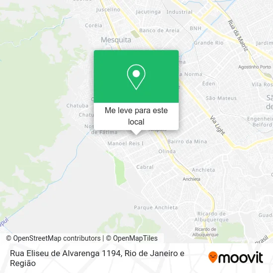 Rua Eliseu de Alvarenga 1194 mapa