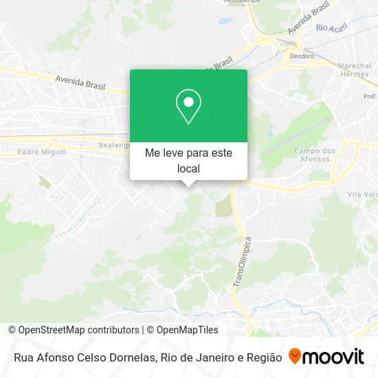 Rua Afonso Celso Dornelas mapa