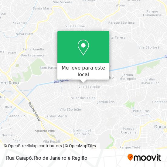 Rua Caiapó mapa