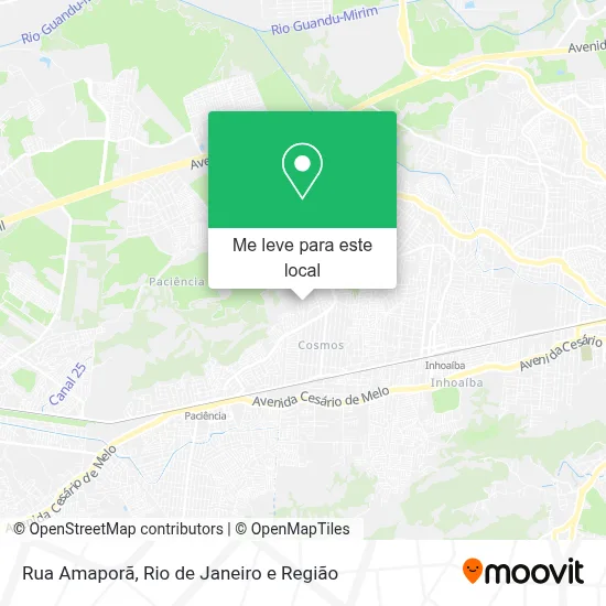 Rua Amaporã mapa