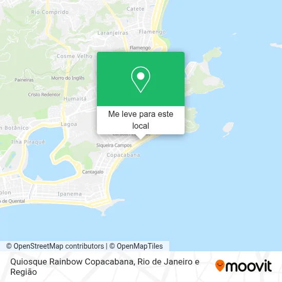 Quiosque Rainbow Copacabana mapa