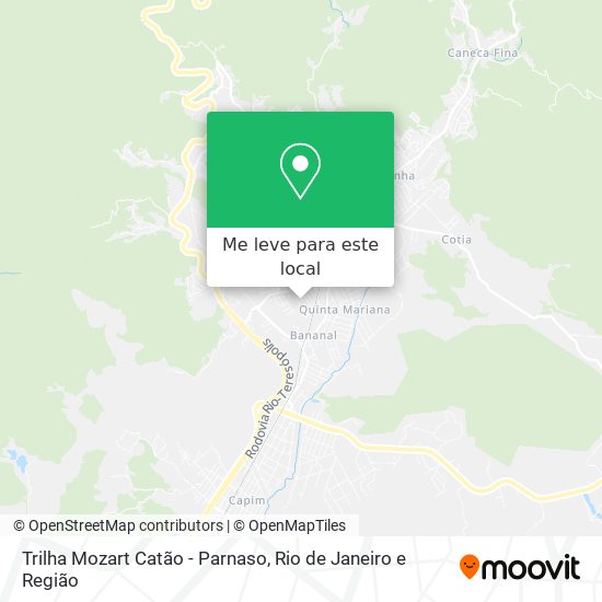 Trilha Mozart Catão - Parnaso mapa