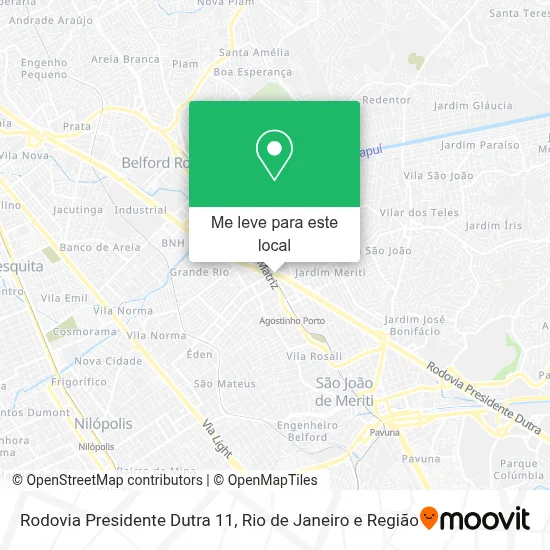 Rodovia Presidente Dutra 11 mapa