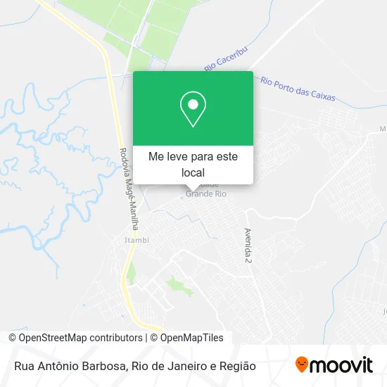 Rua Antônio Barbosa mapa
