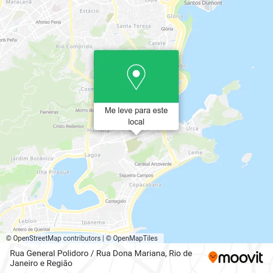 Rua General Polidoro / Rua Dona Mariana mapa