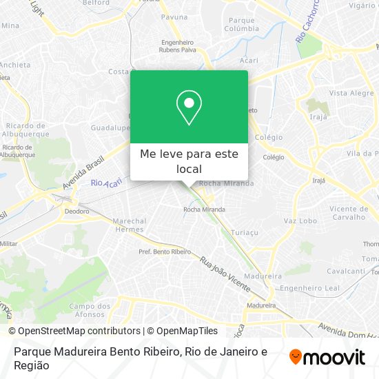 Parque Madureira Bento Ribeiro mapa