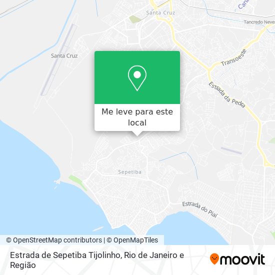 Estrada de Sepetiba Tijolinho mapa