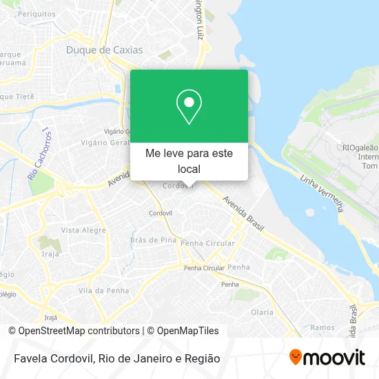 Favela Cordovil mapa