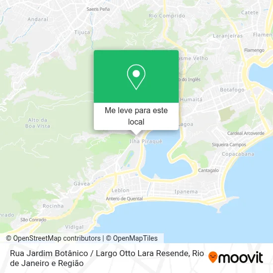 Rua Jardim Botânico / Largo Otto Lara Resende mapa