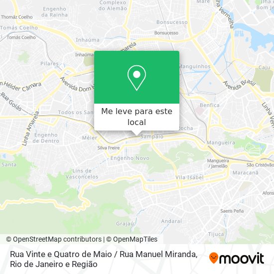 Rua Vinte e Quatro de Maio / Rua Manuel Miranda mapa