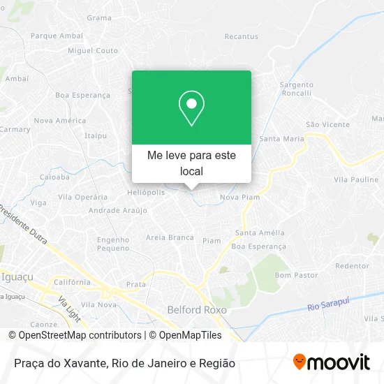 Praça do Xavante mapa