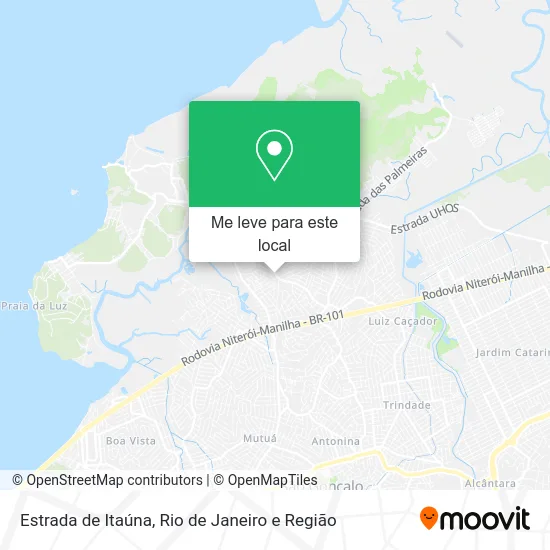 Estrada de Itaúna mapa