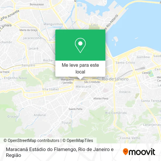 Maracanã Estádio do Flamengo mapa