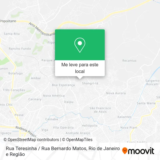 Rua Teresinha / Rua Bernardo Matos mapa