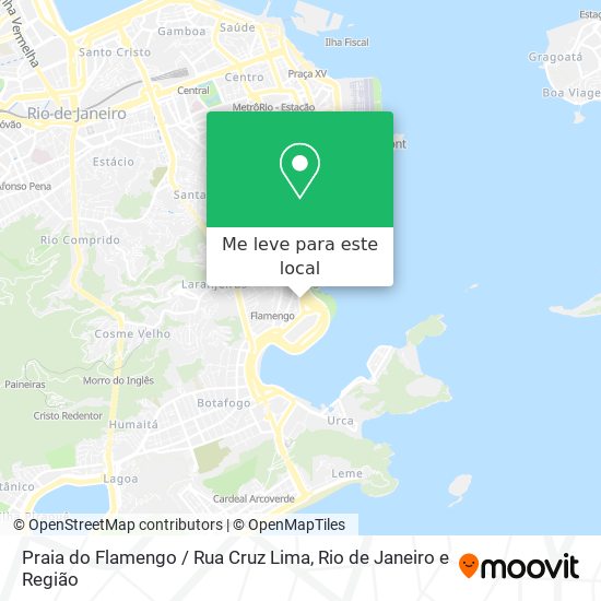 Praia do Flamengo / Rua Cruz Lima mapa