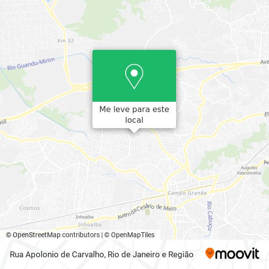 Rua Apolonio de Carvalho mapa