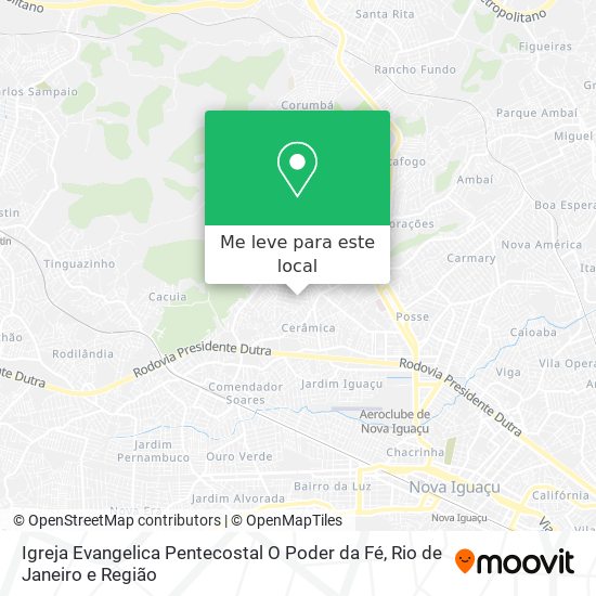 Igreja Evangelica Pentecostal O Poder da Fé mapa