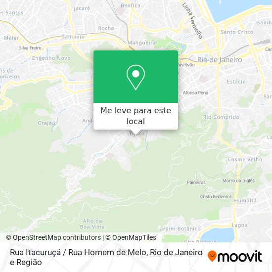 Rua Itacuruçá / Rua Homem de Melo mapa