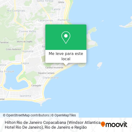 Hilton Rio de Janeiro Copacabana (Windsor Atlantica Hotel Rio De Janeiro) mapa