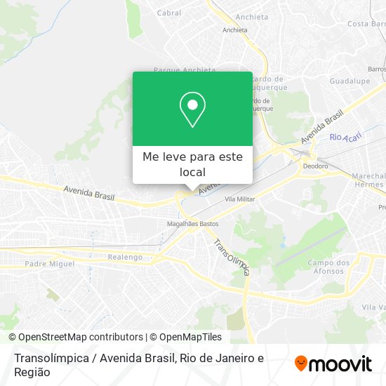 Transolímpica / Avenida Brasil mapa