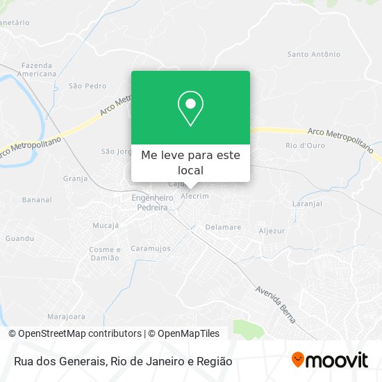 Rua dos Generais mapa