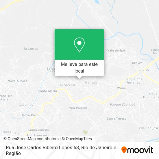 Rua José Carlos Ribeiro Lopes 63 mapa