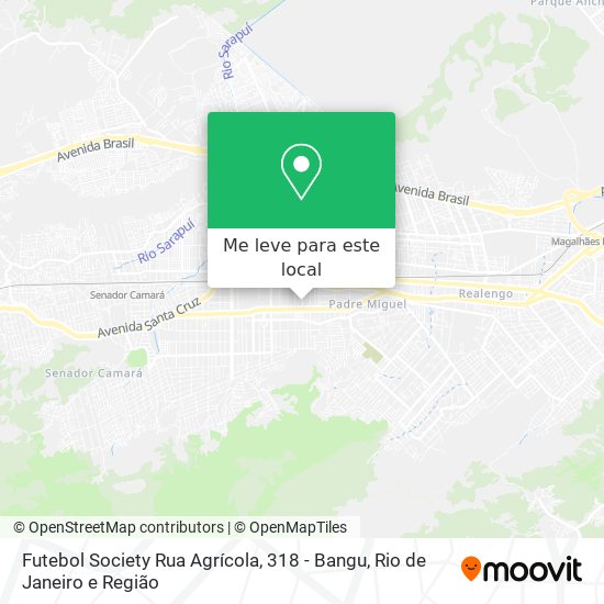 Futebol Society Rua Agrícola, 318 - Bangu mapa