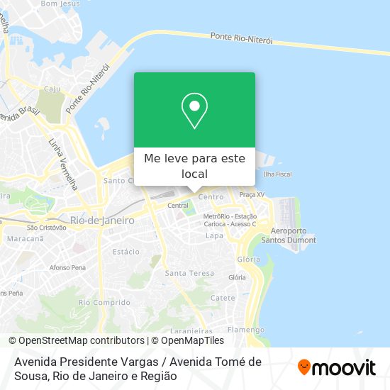 Avenida Presidente Vargas / Avenida Tomé de Sousa mapa