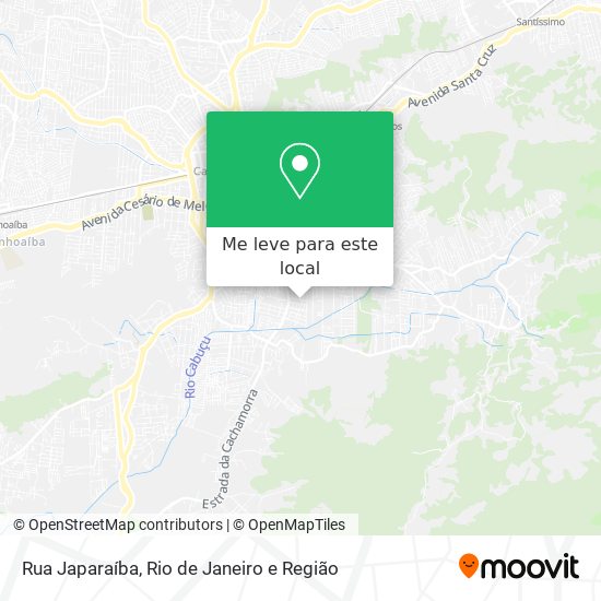 Rua Japaraíba mapa