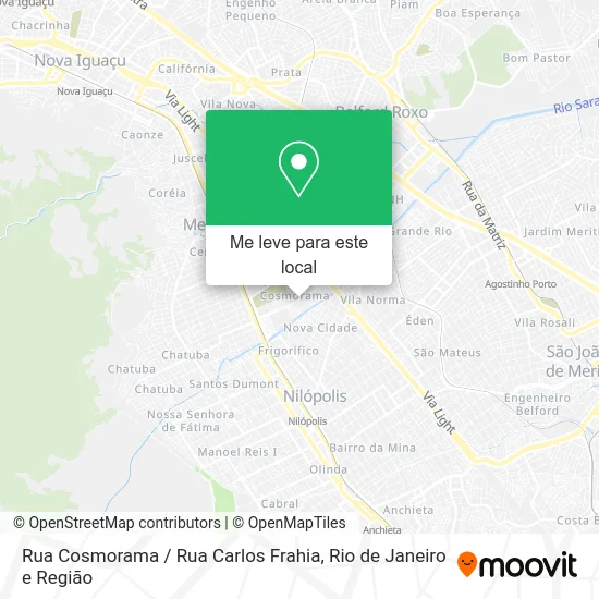 Rua Cosmorama / Rua Carlos Frahia mapa