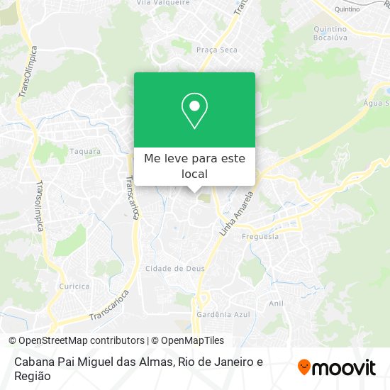 Cabana Pai Miguel das Almas mapa