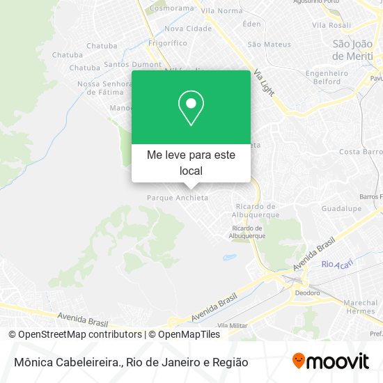 Mônica Cabeleireira. mapa