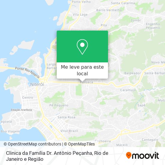 Clinica da Família Dr. Antônio Peçanha mapa