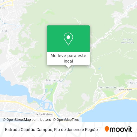 Estrada Capitão Campos mapa