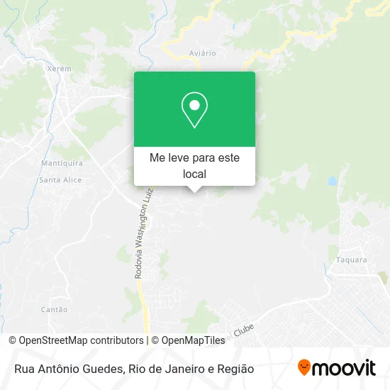 Rua Antônio Guedes mapa