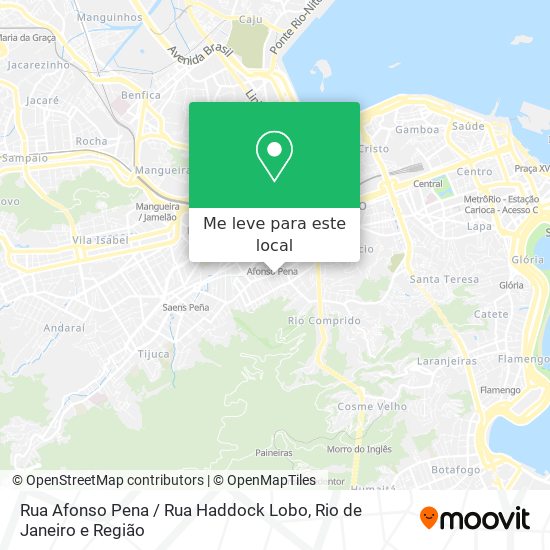 Rua Afonso Pena / Rua Haddock Lobo mapa