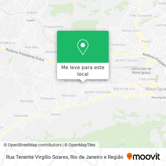 Rua Tenente Virgílio Soares mapa