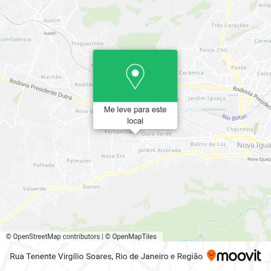 Rua Tenente Virgílio Soares mapa
